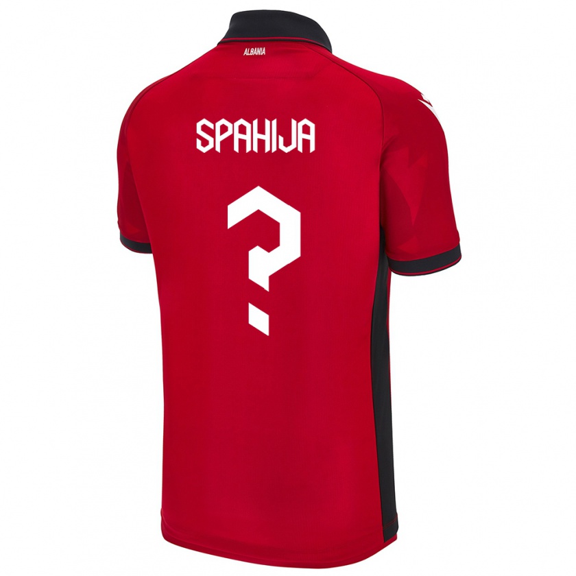 Kandiny Hombre Camiseta Albania Flori Spahija #0 Rojo 1ª Equipación 24-26 La Camisa Chile