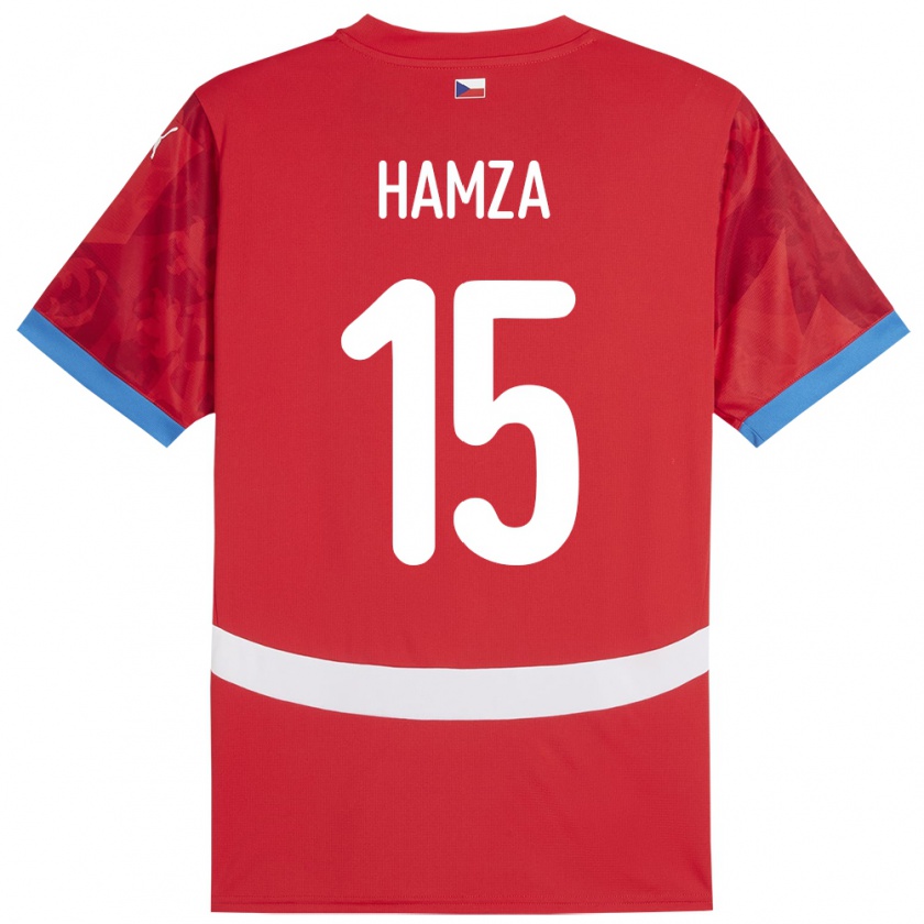 Kandiny Hombre Camiseta Chequia Jiri Hamza #15 Rojo 1ª Equipación 24-26 La Camisa Chile