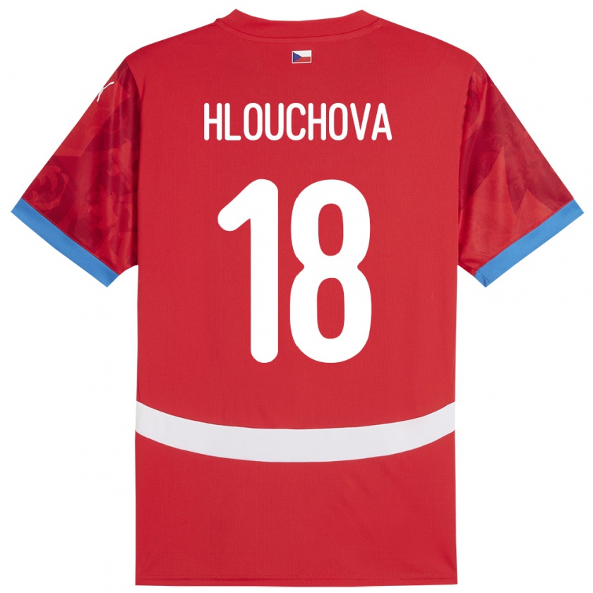 Kandiny Hombre Camiseta Chequia Radka Hlouchová #18 Rojo 1ª Equipación 24-26 La Camisa Chile