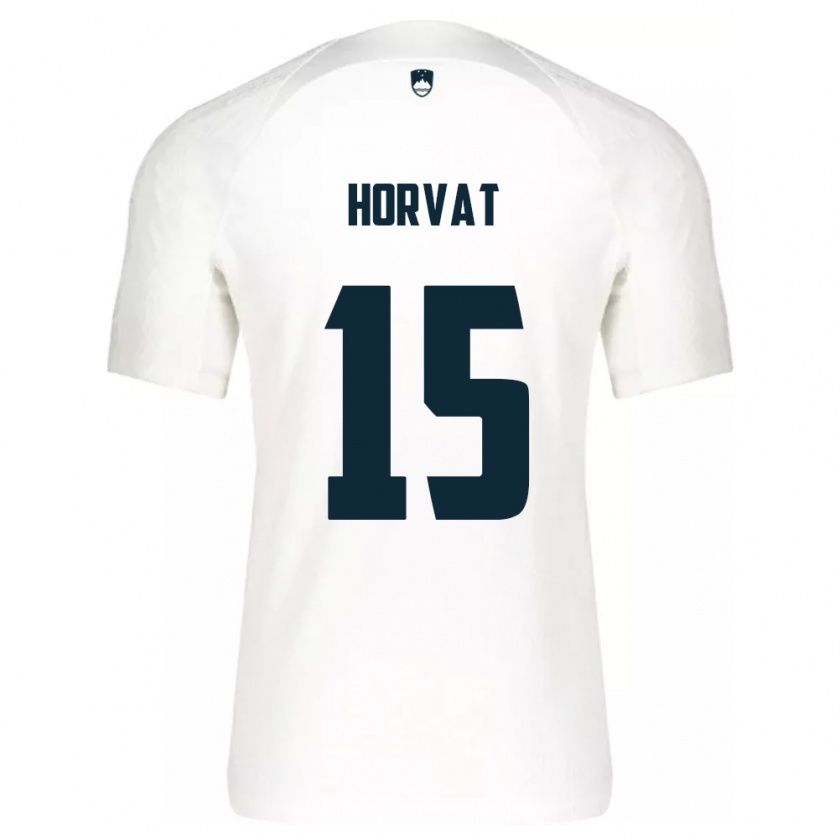 Kandiny Hombre Camiseta Eslovenia Tomi Horvat #15 Blanco 1ª Equipación 24-26 La Camisa Chile