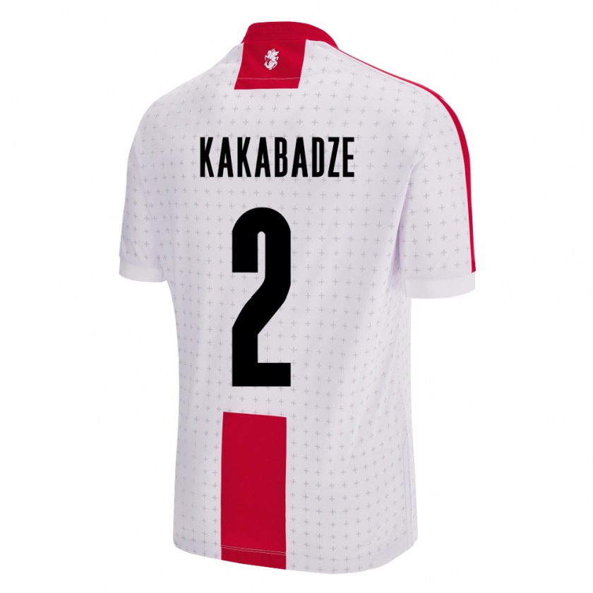 Kandiny Hombre Camiseta Georgia Otar Kakabadze #2 Blanco 1ª Equipación 24-26 La Camisa Chile