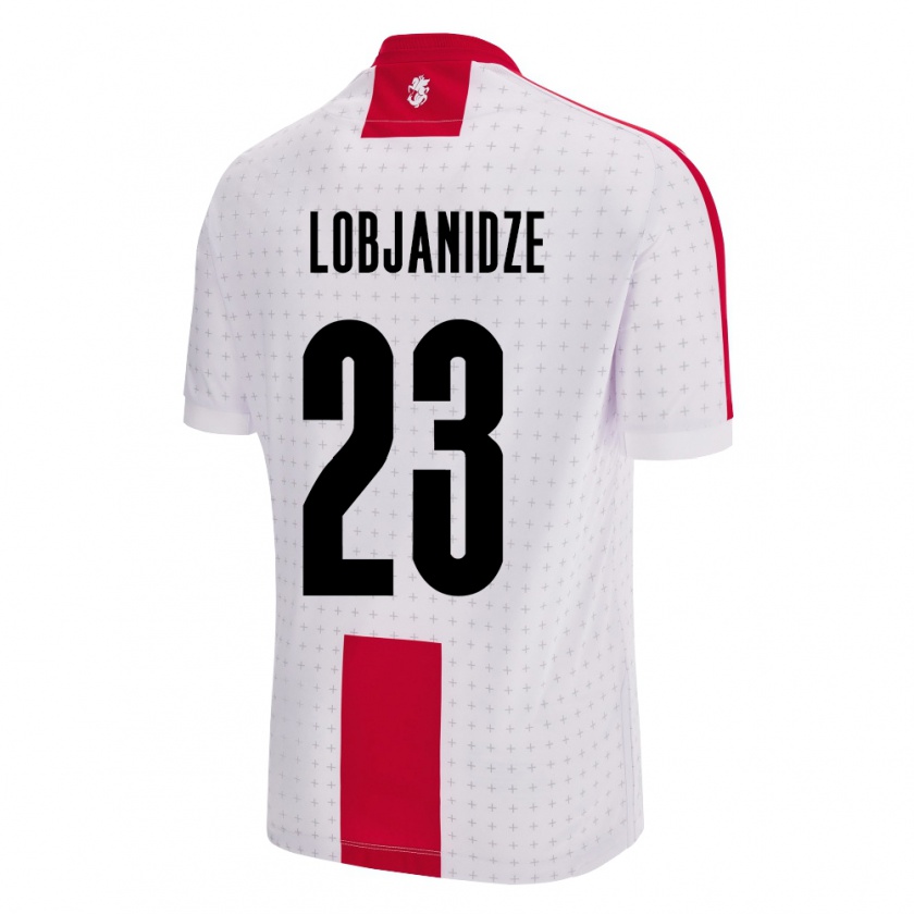 Kandiny Hombre Camiseta Georgia Saba Lobjanidze #23 Blanco 1ª Equipación 24-26 La Camisa Chile