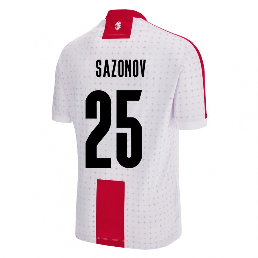 Kandiny Hombre Camiseta Georgia Saba Sazonov #25 Blanco 1ª Equipación 24-26 La Camisa Chile