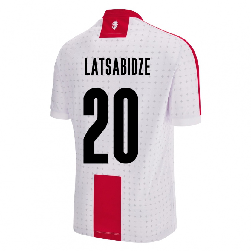 Kandiny Hombre Camiseta Georgia Luka Latsabidze #20 Blanco 1ª Equipación 24-26 La Camisa Chile