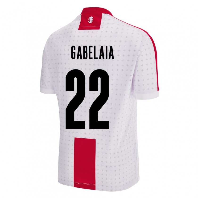 Kandiny Hombre Camiseta Georgia Svetalna Gabelaia #22 Blanco 1ª Equipación 24-26 La Camisa Chile