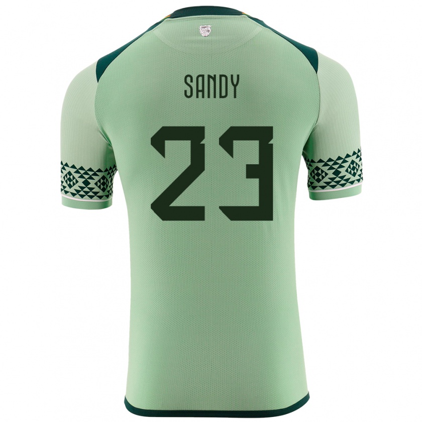 Kandiny Hombre Camiseta Bolivia Daniel Sandy #23 Verde Claro 1ª Equipación 24-26 La Camisa Chile