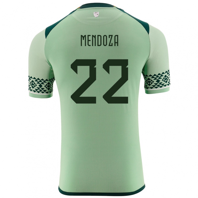 Kandiny Hombre Camiseta Bolivia Gonzalo Mendoza #22 Verde Claro 1ª Equipación 24-26 La Camisa Chile