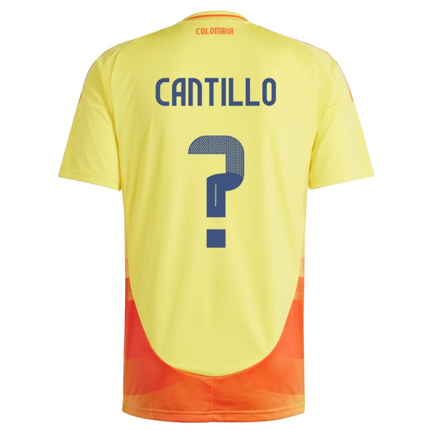 Kandiny Hombre Camiseta Colombia Carlos Cantillo #0 Amarillo 1ª Equipación 24-26 La Camisa Chile