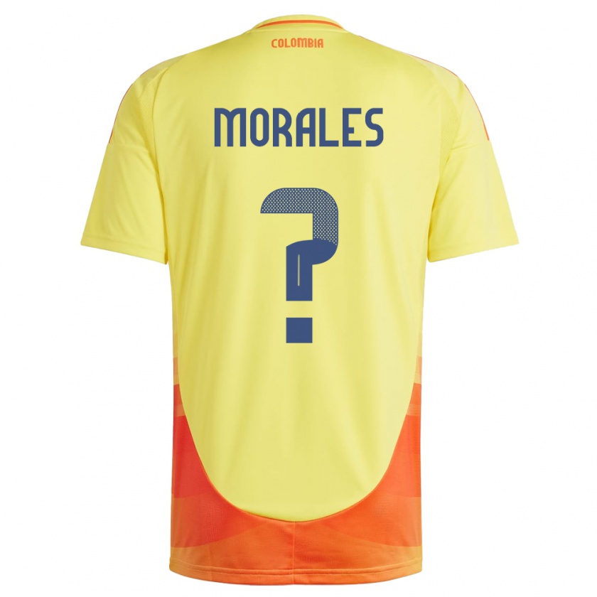 Kandiny Hombre Camiseta Colombia María Morales #0 Amarillo 1ª Equipación 24-26 La Camisa Chile