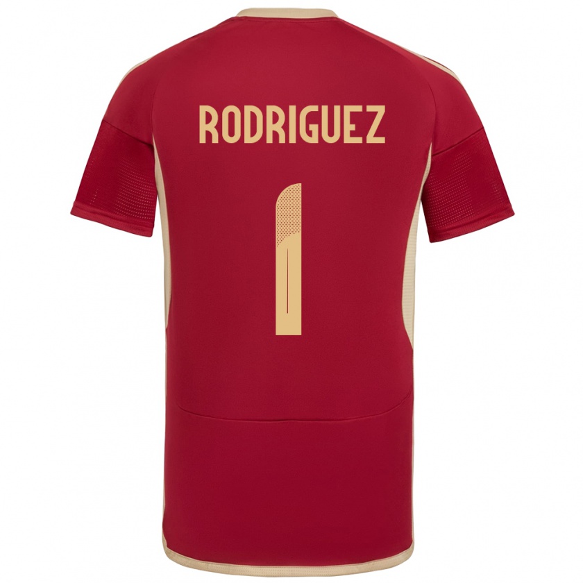 Kandiny Hombre Camiseta Venezuela Samuel Rodriguez #1 Borgoña 1ª Equipación 24-26 La Camisa Chile