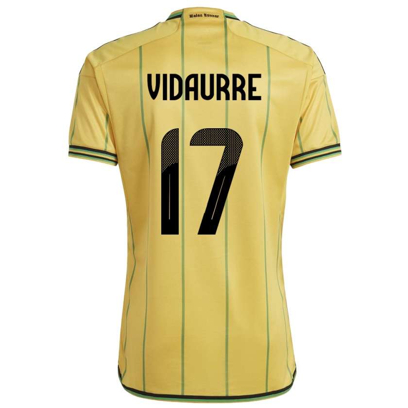 Kandiny Hombre Camiseta Jamaica Zoe Vidaurre #17 Amarillo 1ª Equipación 24-26 La Camisa Chile