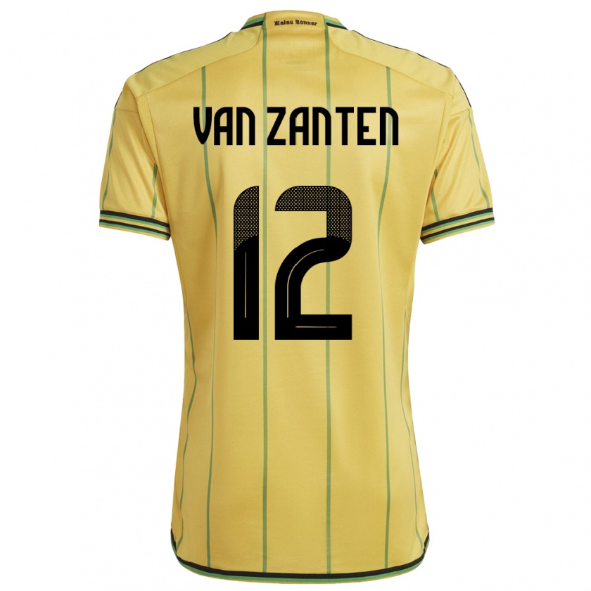 Kandiny Hombre Camiseta Jamaica Kiki Van Zanten #12 Amarillo 1ª Equipación 24-26 La Camisa Chile