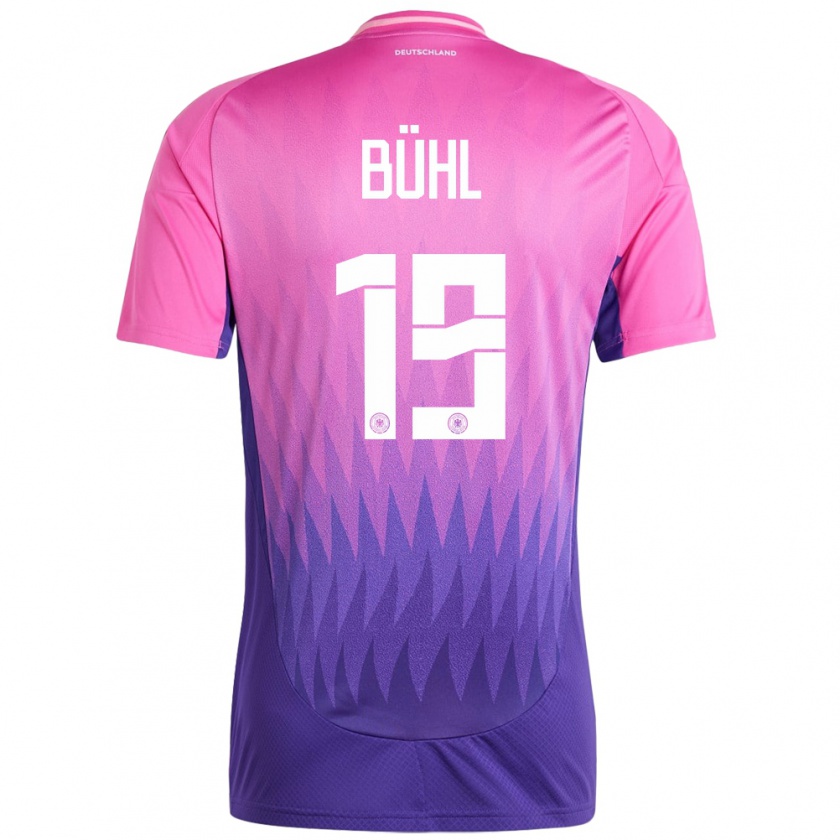 Kandiny Hombre Camiseta Alemania Klara Buhl #19 Rosado Morado 2ª Equipación 24-26 La Camisa Chile