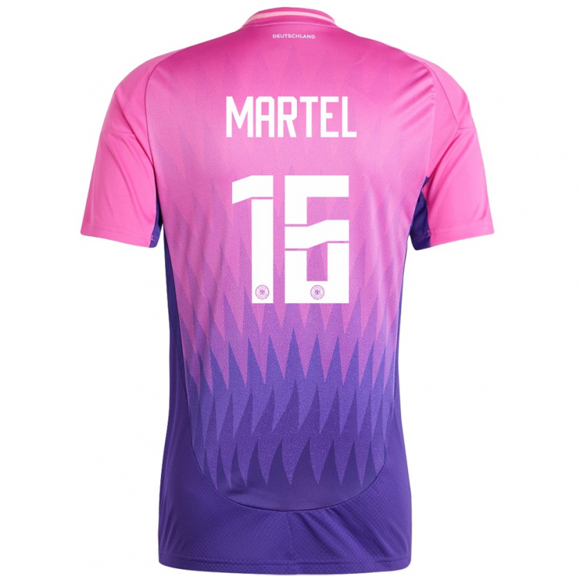 Kandiny Hombre Camiseta Alemania Eric Martel #16 Rosado Morado 2ª Equipación 24-26 La Camisa Chile