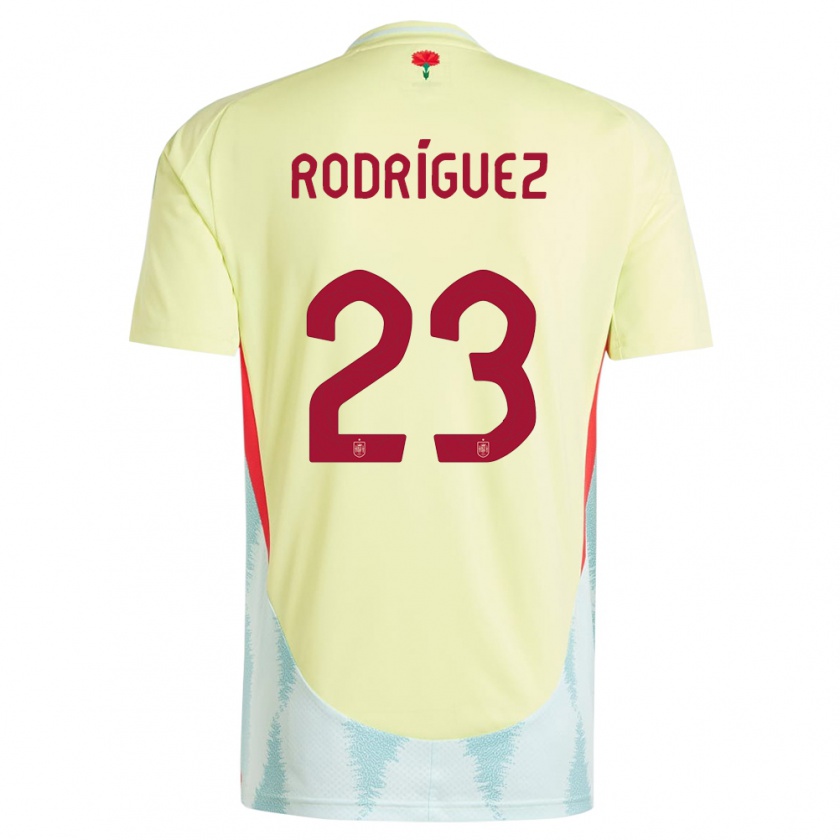 Kandiny Hombre Camiseta España Misa Rodriguez #23 Amarillo 2ª Equipación 24-26 La Camisa Chile