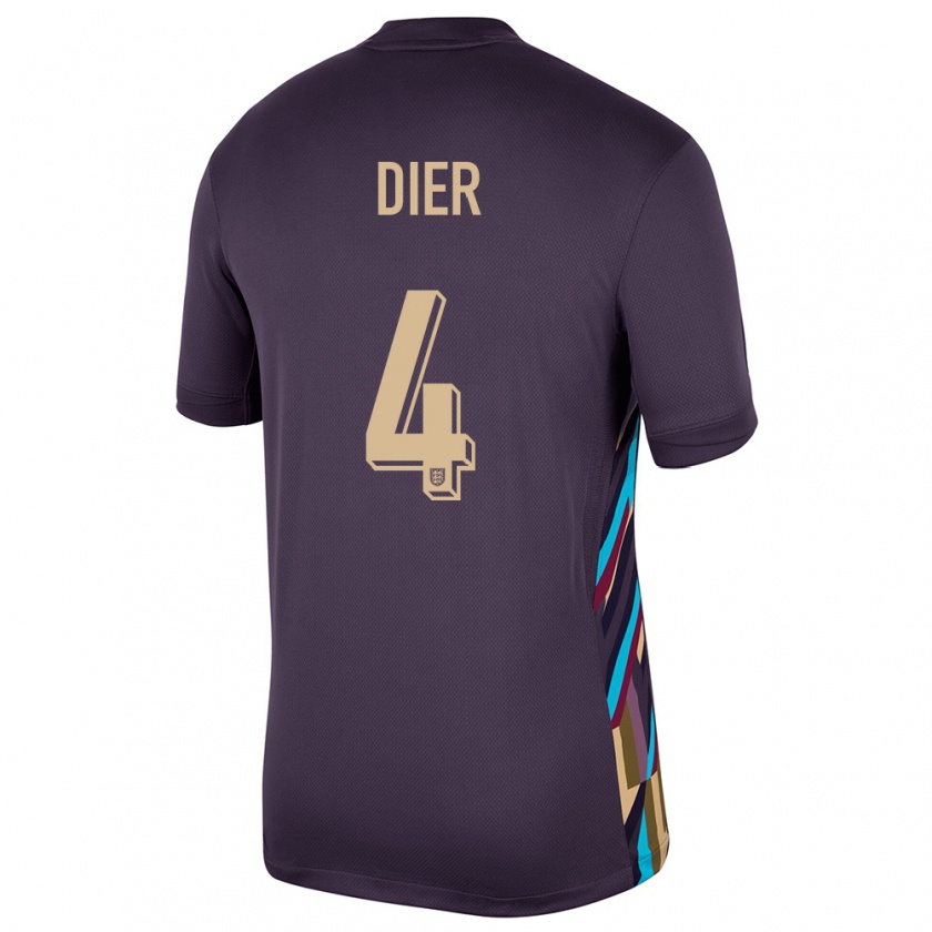 Kandiny Hombre Camiseta Inglaterra Eric Dier #4 Pasa Oscura 2ª Equipación 24-26 La Camisa Chile