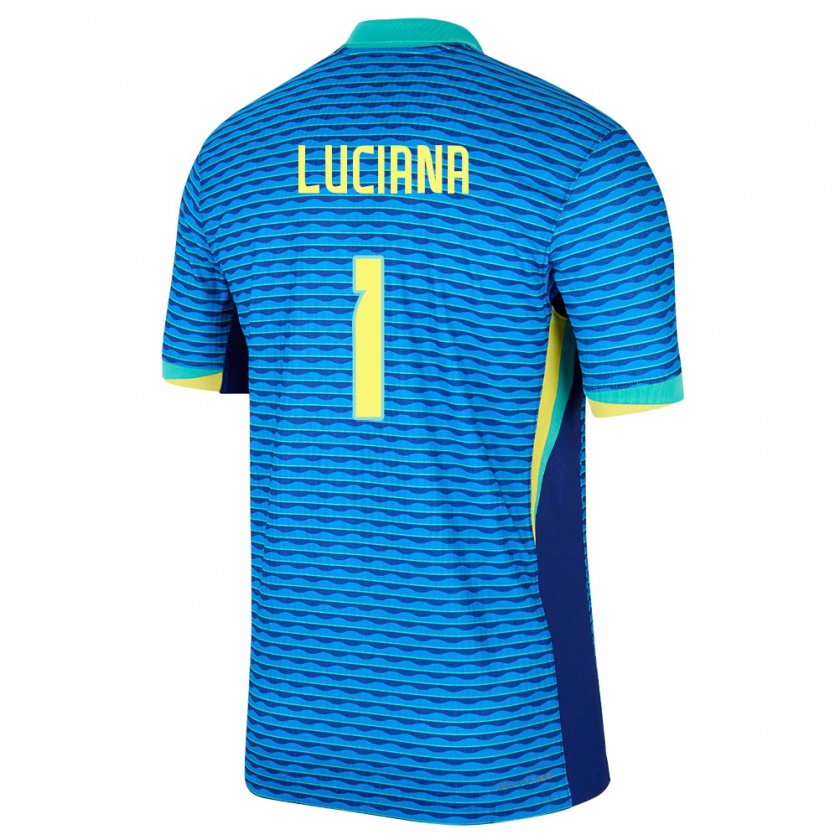 Kandiny Hombre Camiseta Brasil Luciana #1 Azul 2ª Equipación 24-26 La Camisa Chile