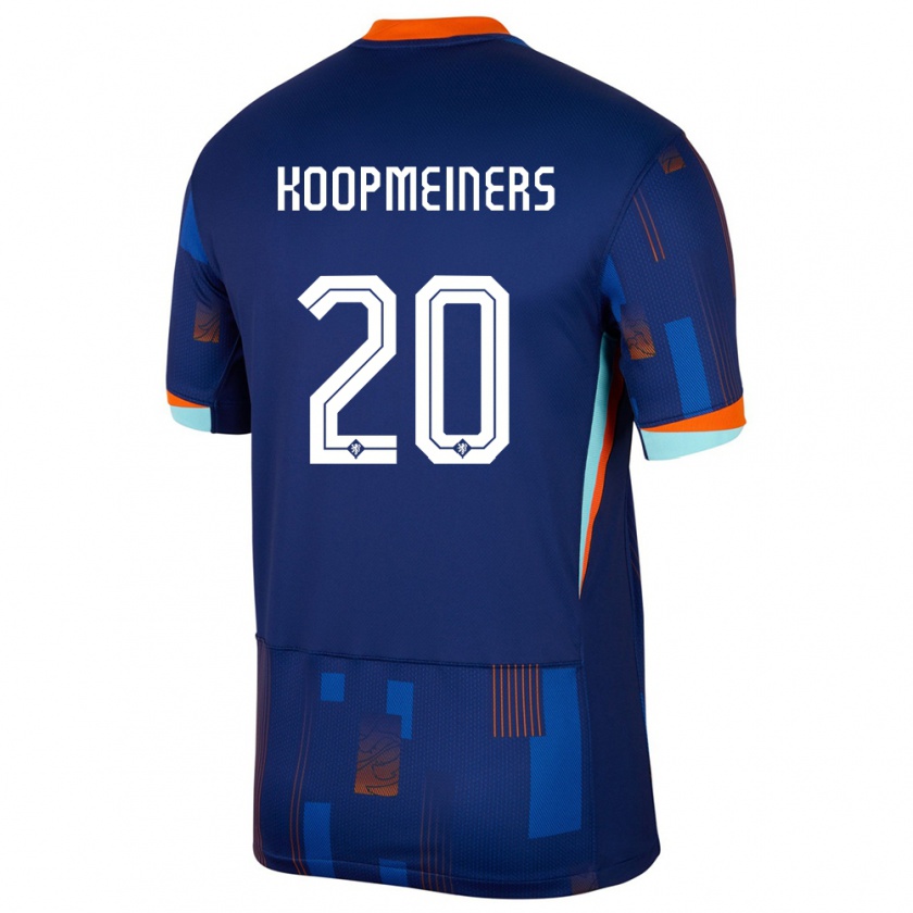 Kandiny Hombre Camiseta Países Bajos Teun Koopmeiners #20 Azul 2ª Equipación 24-26 La Camisa Chile