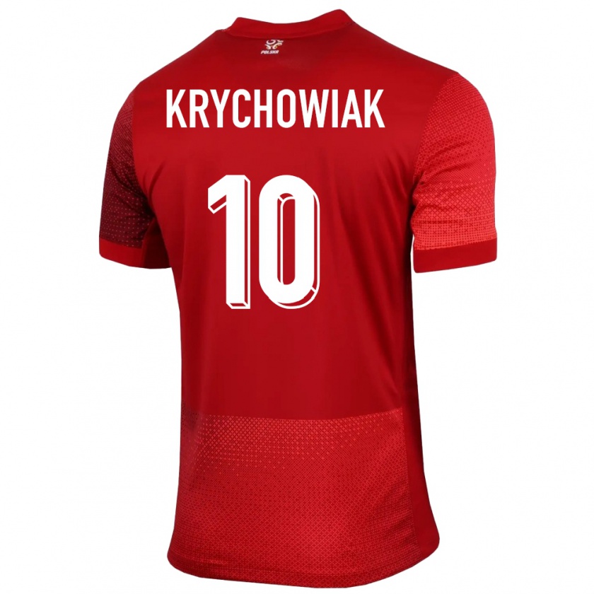 Kandiny Hombre Camiseta Polonia Grzegorz Krychowiak #10 Rojo 2ª Equipación 24-26 La Camisa Chile