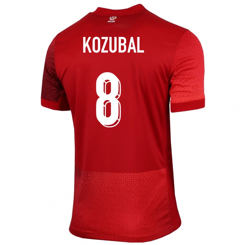 Kandiny Hombre Camiseta Polonia Antoni Kozubal #8 Rojo 2ª Equipación 24-26 La Camisa Chile