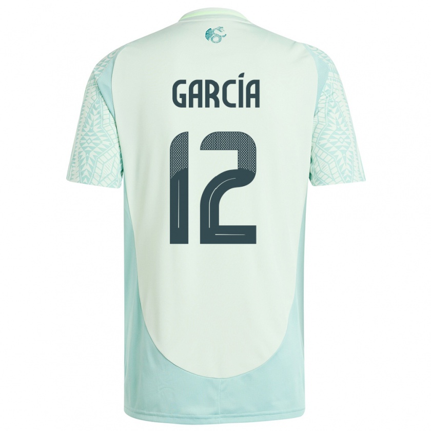 Kandiny Hombre Camiseta México Eduardo Garcia #12 Lino Verde 2ª Equipación 24-26 La Camisa Chile