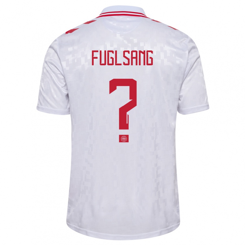 Kandiny Hombre Camiseta Dinamarca Adam Fuglsang #0 Blanco 2ª Equipación 24-26 La Camisa Chile