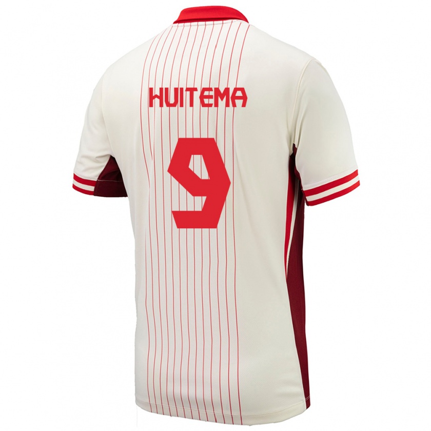 Kandiny Hombre Camiseta Canadá Jordyn Huitema #9 Blanco 2ª Equipación 24-26 La Camisa Chile