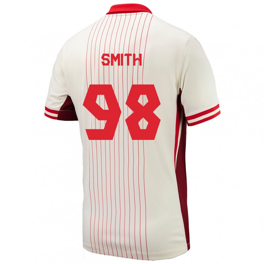 Kandiny Hombre Camiseta Canadá Olivia Smith #98 Blanco 2ª Equipación 24-26 La Camisa Chile