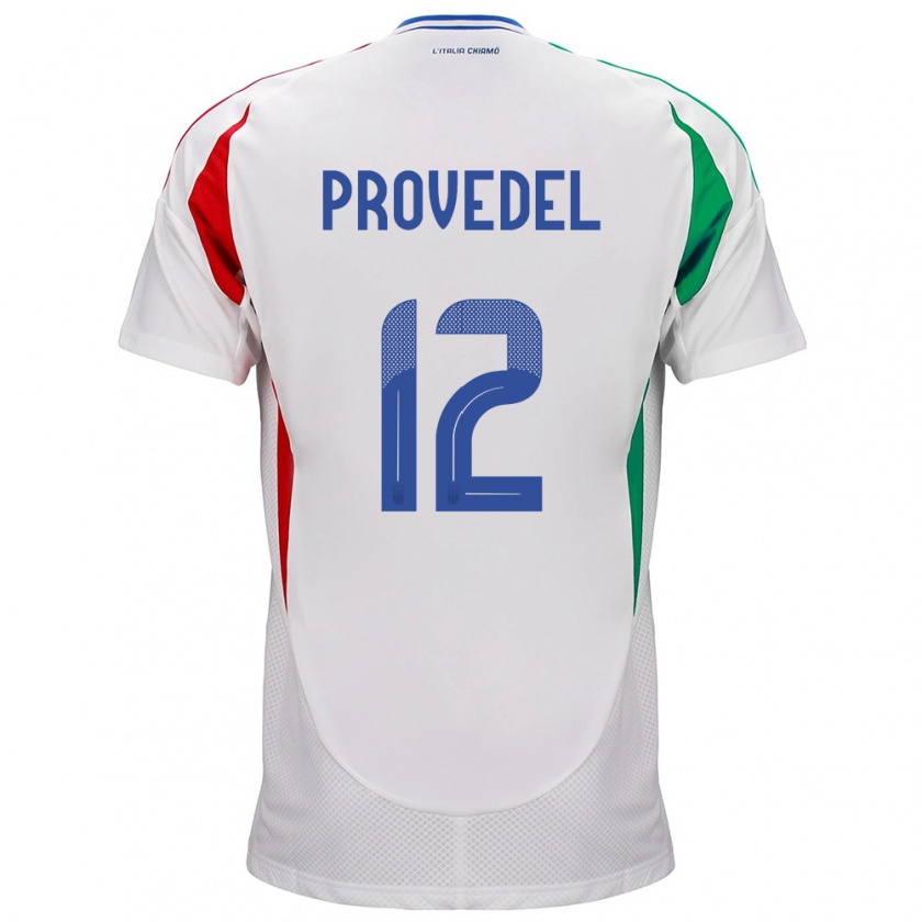 Kandiny Hombre Camiseta Italia Ivan Provedel #12 Blanco 2ª Equipación 24-26 La Camisa Chile