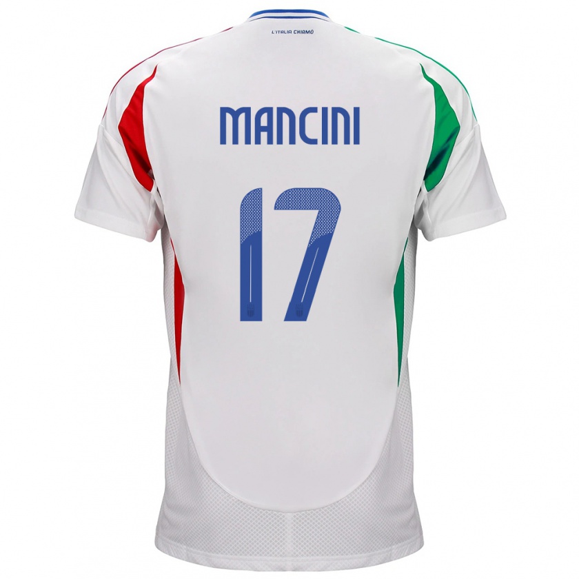 Kandiny Hombre Camiseta Italia Gianluca Mancini #17 Blanco 2ª Equipación 24-26 La Camisa Chile