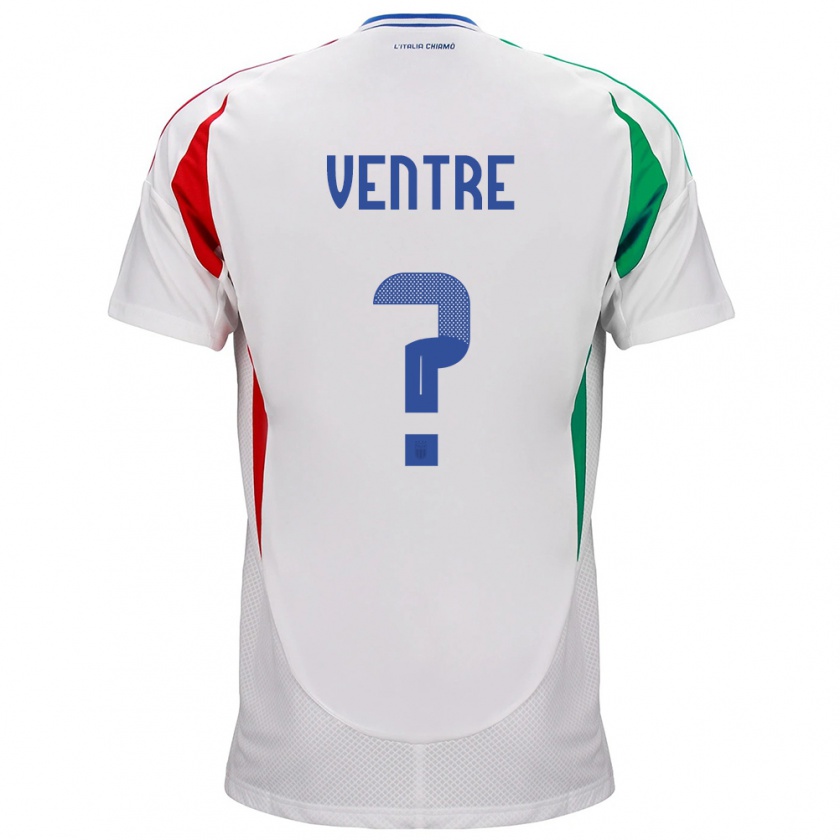 Kandiny Hombre Camiseta Italia Alessandro Ventre #0 Blanco 2ª Equipación 24-26 La Camisa Chile