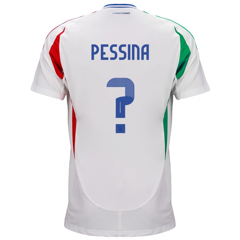 Kandiny Hombre Camiseta Italia Massimo Pessina #0 Blanco 2ª Equipación 24-26 La Camisa Chile