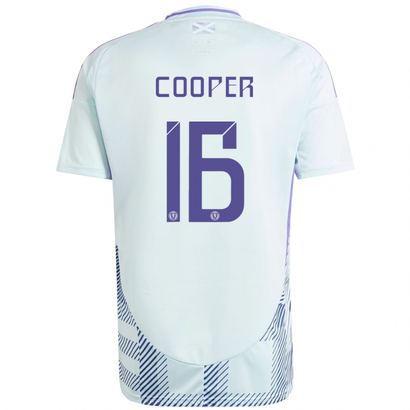 Kandiny Hombre Camiseta Escocia Liam Cooper #16 Azul Menta Claro 2ª Equipación 24-26 La Camisa Chile