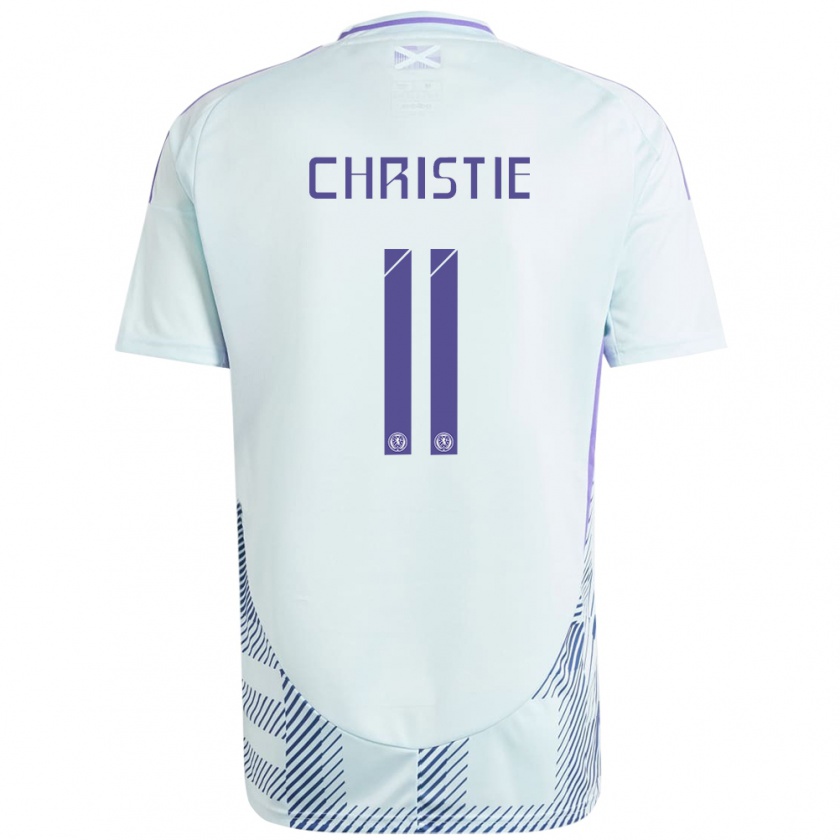 Kandiny Hombre Camiseta Escocia Ryan Christie #11 Azul Menta Claro 2ª Equipación 24-26 La Camisa Chile