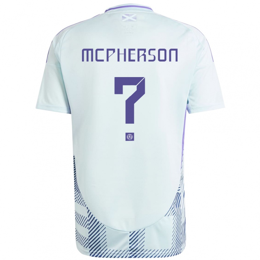 Kandiny Hombre Camiseta Escocia Ben Mcpherson #0 Azul Menta Claro 2ª Equipación 24-26 La Camisa Chile