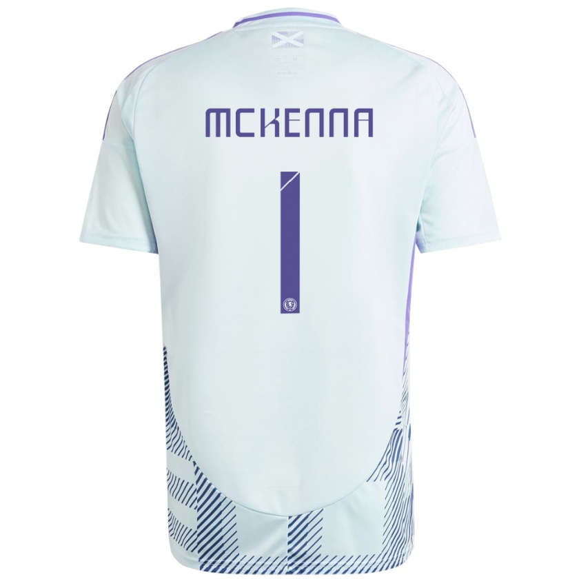 Kandiny Hombre Camiseta Escocia Callan Mckenna #1 Azul Menta Claro 2ª Equipación 24-26 La Camisa Chile