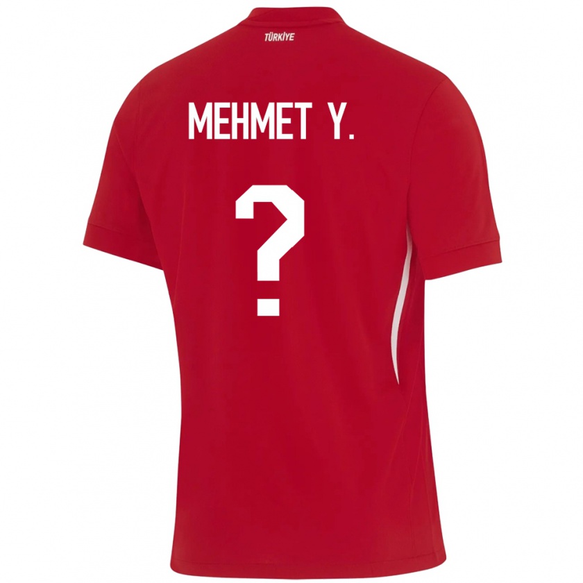 Kandiny Hombre Camiseta Turquía Mehmet Yildirim #0 Rojo 2ª Equipación 24-26 La Camisa Chile