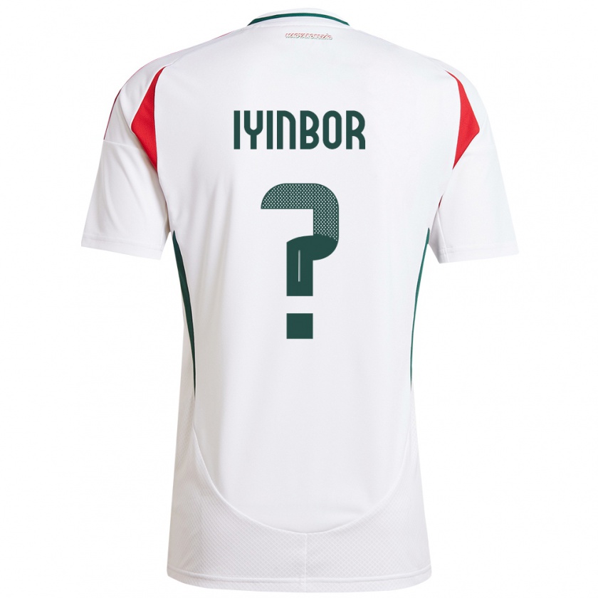 Kandiny Hombre Camiseta Hungría Patrick Iyinbor #0 Blanco 2ª Equipación 24-26 La Camisa Chile