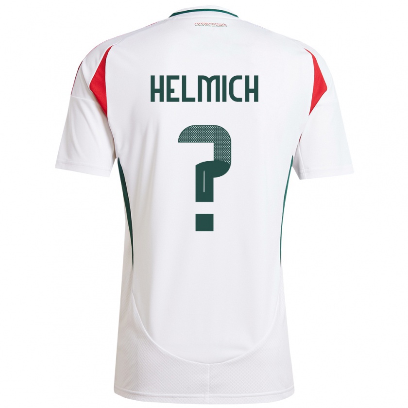 Kandiny Hombre Camiseta Hungría Pál Helmich #0 Blanco 2ª Equipación 24-26 La Camisa Chile