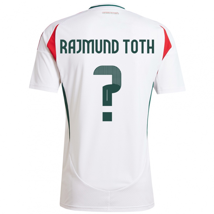 Kandiny Hombre Camiseta Hungría Rajmund Tóth #0 Blanco 2ª Equipación 24-26 La Camisa Chile