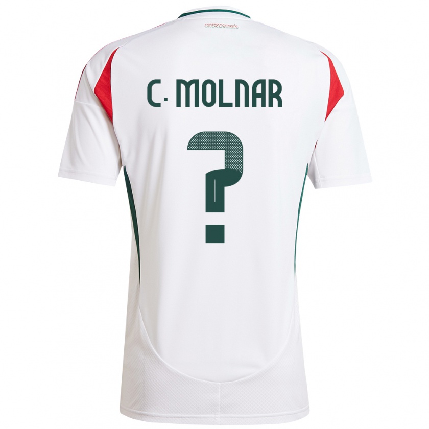 Kandiny Hombre Camiseta Hungría Csaba Molnár #0 Blanco 2ª Equipación 24-26 La Camisa Chile