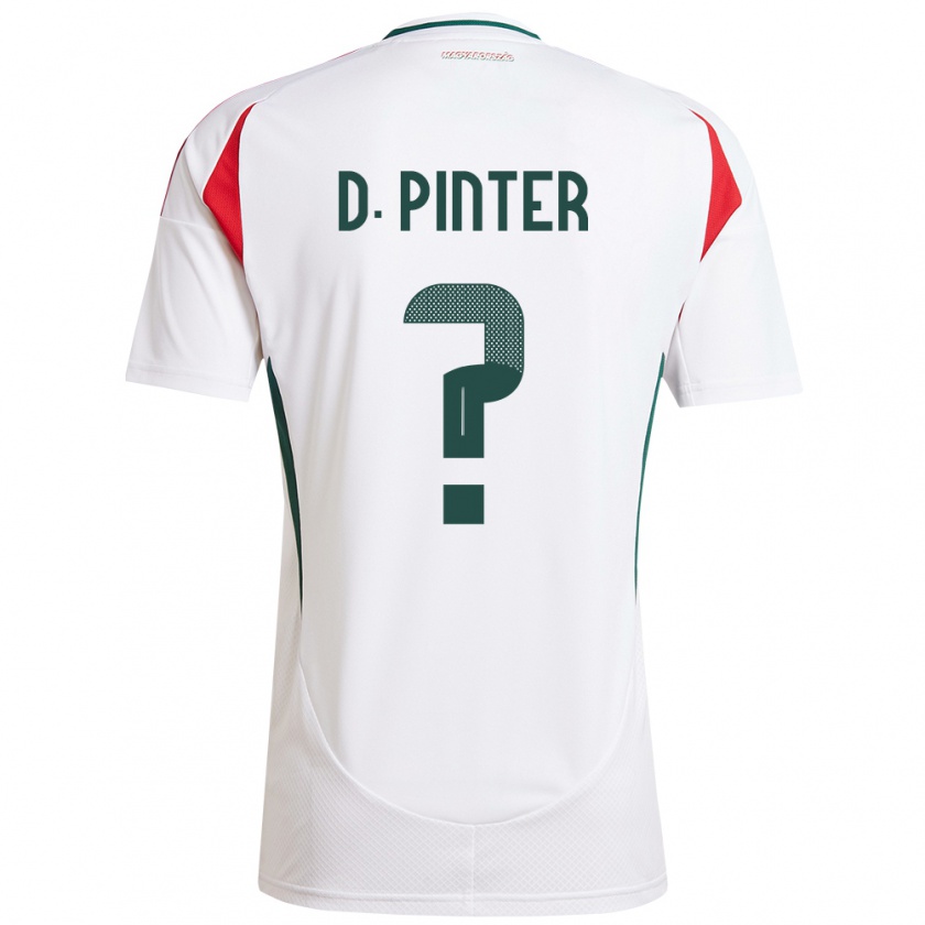 Kandiny Hombre Camiseta Hungría Daniel Pinter #0 Blanco 2ª Equipación 24-26 La Camisa Chile