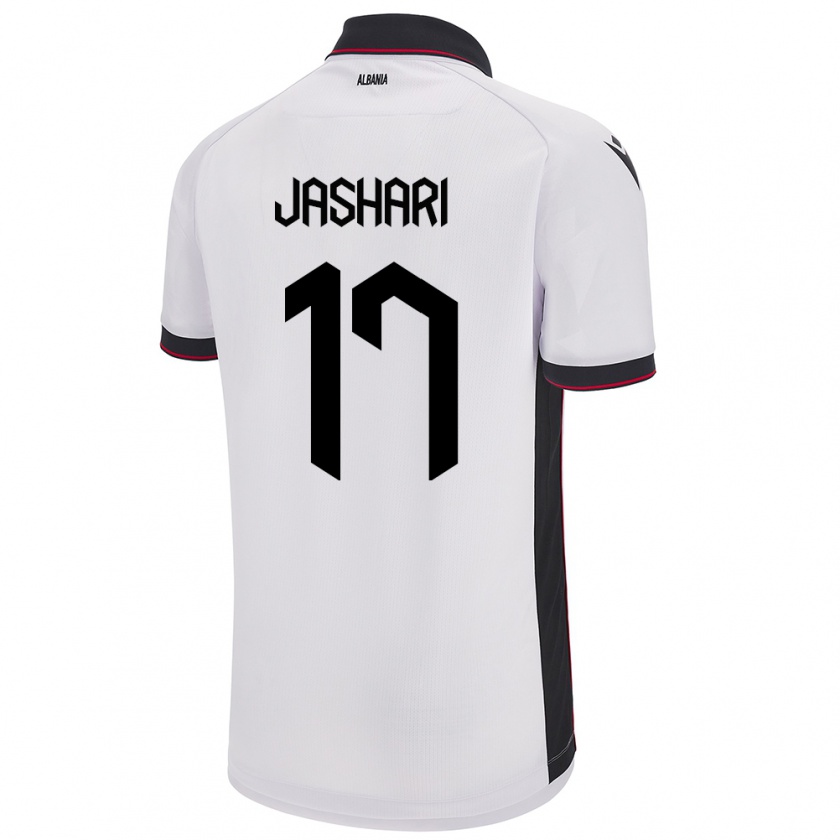 Kandiny Hombre Camiseta Albania Elion Jashari #17 Blanco 2ª Equipación 24-26 La Camisa Chile