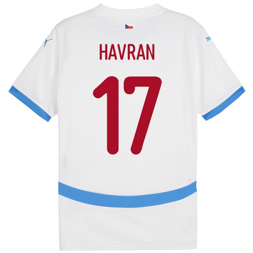 Kandiny Hombre Camiseta Chequia Marek Havran #17 Blanco 2ª Equipación 24-26 La Camisa Chile