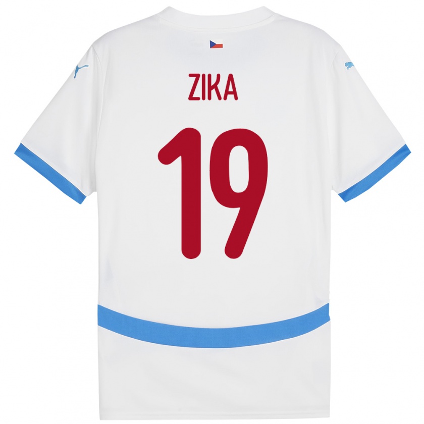 Kandiny Hombre Camiseta Chequia Petr Zika #19 Blanco 2ª Equipación 24-26 La Camisa Chile