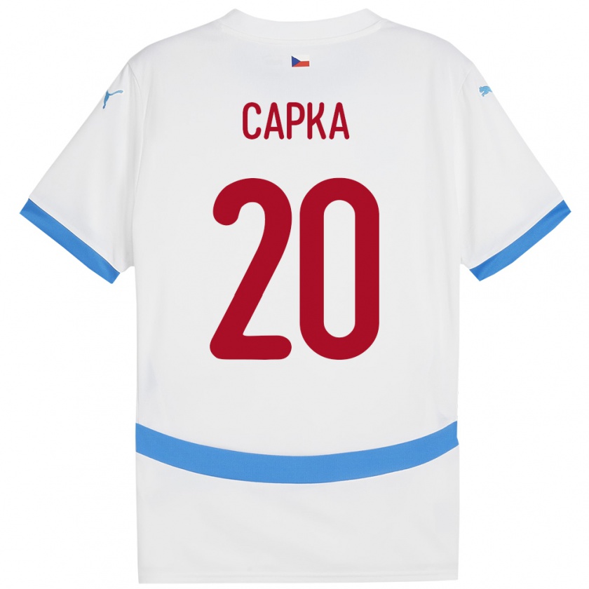 Kandiny Hombre Camiseta Chequia Filip Capka #20 Blanco 2ª Equipación 24-26 La Camisa Chile