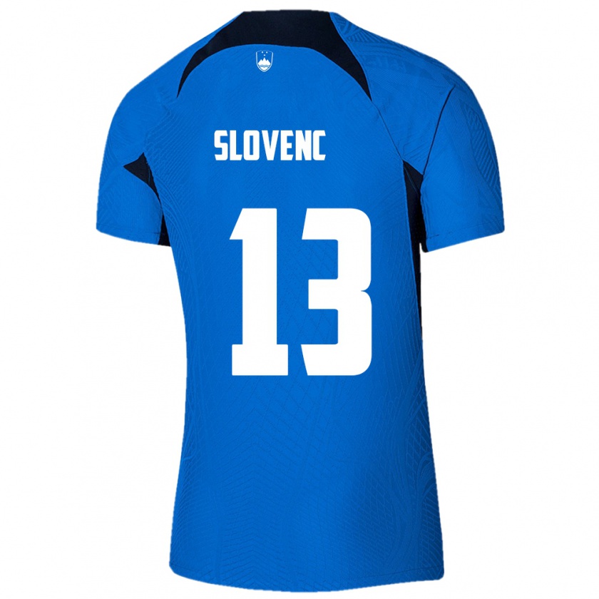 Kandiny Hombre Camiseta Eslovenia Nejc Slovenc #13 Azul 2ª Equipación 24-26 La Camisa Chile