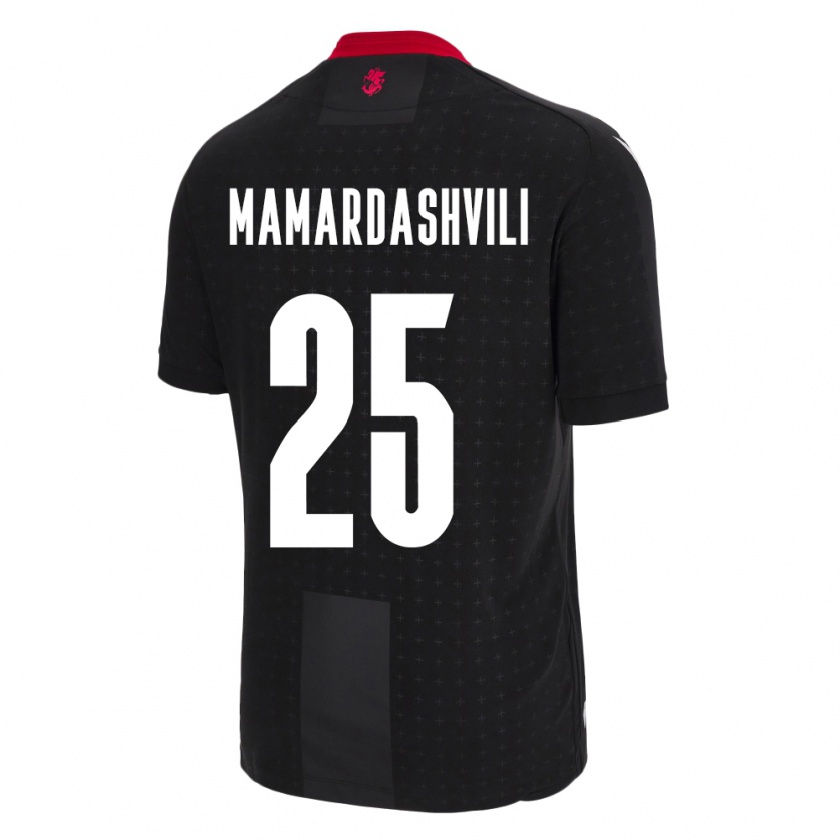 Kandiny Hombre Camiseta Georgia Giorgi Mamardashvili #25 Negro 2ª Equipación 24-26 La Camisa Chile