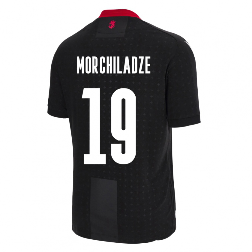 Kandiny Hombre Camiseta Georgia Tornike Morchiladze #19 Negro 2ª Equipación 24-26 La Camisa Chile