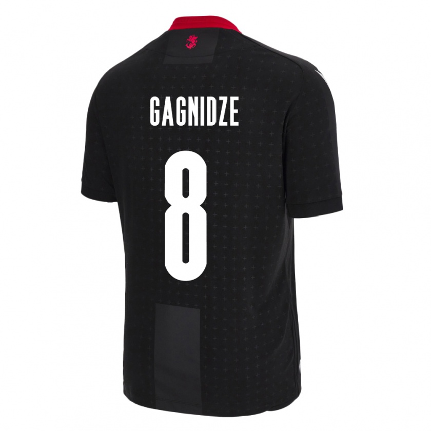 Kandiny Hombre Camiseta Georgia Luka Gagnidze #8 Negro 2ª Equipación 24-26 La Camisa Chile